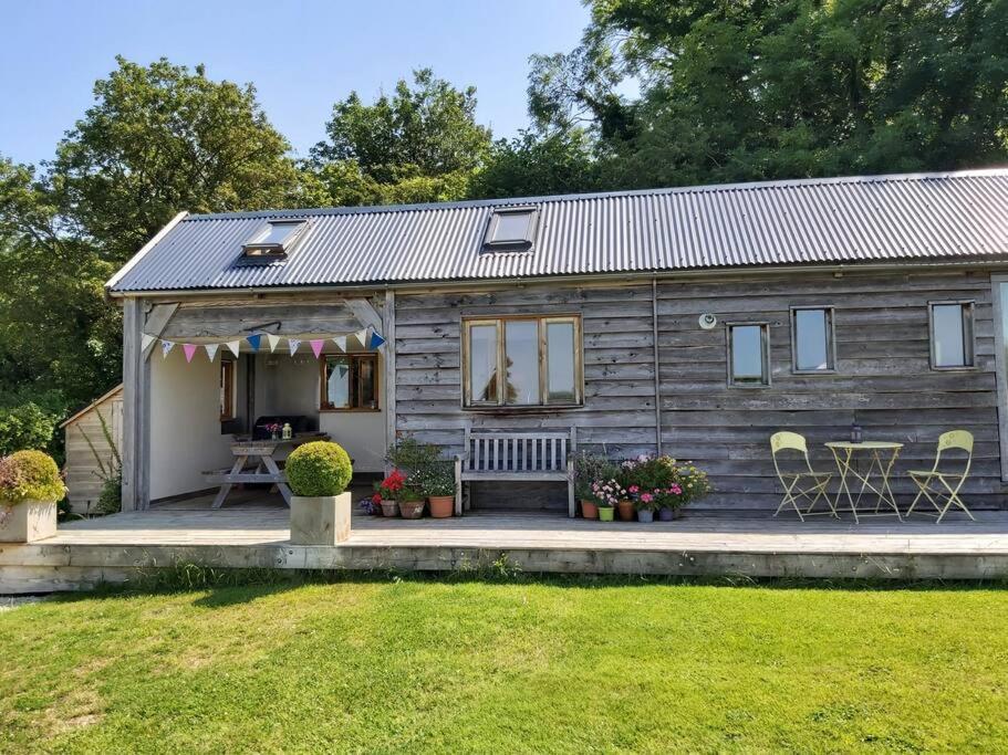 Log Cabin At The Old Summer Dairy Glastonbury Somerton  Dış mekan fotoğraf